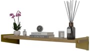 Półka ścienna glamour na kwiaty złoty + dąb artisan T4-L23