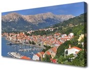 Obraz na Płótnie Miasto Góra Morze Krajobraz