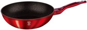 Nowoczesny czerwony wok granitowy na indukcję 28cm L4-L89
