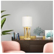 Elstead APOLLO-TL-WHT - Lampa stołowa APOLLO 1xE27/60W/230V złota/biała