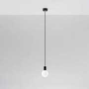 Lampa wisząca EDISON czarna SOLLUX  LIGHTING