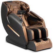 Brązowo-czarny fotel wypoczynkowy z masażami i wyświetlaczem K9-F82