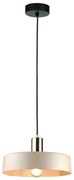 Lampa wisząca LATTE 1xE27/60W/230V beż/czarny/błyszczący chrom