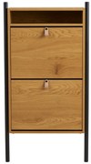 Uchylna szafka na buty w dekorze dębu w naturalnym kolorze 62x118x26 cm Barco – House Nordic