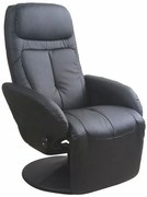 Wypoczynkowy Fotel Czarny Obrotowy F1-K92