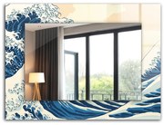 Lustro ramka z nadrukiem Wielka Fala w Kanagawie