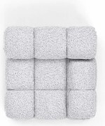 Moduł boczny do systemu modułowego, tkanina bukla Abriamo, Jasnoszary, Prawy, Selia