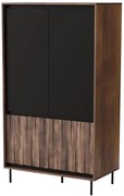 Orzechowa szafa ubraniowa na nóżkach C1-Z48