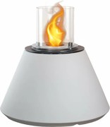 STROMBOLI Kominek bioetanolowy Pearl White, wolnostojący, do użytku wewnątrz i na zewnątrz, śr. 60 x wys. 56