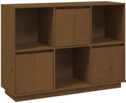 Drewniany regał z 3 szafkami miodowy brąz B3-A49