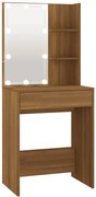 Toaletka z lustrem podświetlanym brązowy dąb F4-L42