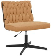 Beżowym fotel obrotowy z plecionym oparciem K1-F32