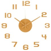 Karlsson  6001YE designerski zegar samoprzylepnyżółty, średnica 40 cm