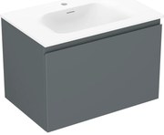 Mexen Orio szafka łazienkowa 70 cm z umywalką Vela, 1 szuflada, grafit mat/biała mat - 91A10-07047-1-BF66-W23M01