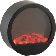 Dekoracja LED okrągły kominek COZY WARM 35x34,5 cm, czarny.
