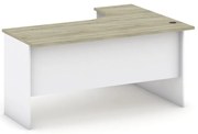 Narożne biurko MIRELLI, 140x120 cm, lewe, biały/dąb sonoma