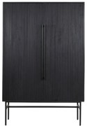 Czarna szafka z litego drewna mango 120x180 cm Abage – Light &amp; Living