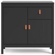 Czarna niska komoda 82x80 cm Madrid – Tvilum