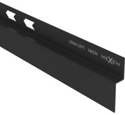 Mexen Line-B listwa spadkowa przyścienna 180 cm lewa, czarna - 187002180L