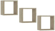 Zestaw 3 modułowych półek ściennych dąb sonoma R8-A33
