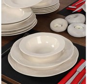 24-elementowy zestaw obiadowy, biały/porcelana