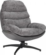 Fotel do salonu GISELLE szary obrotowy