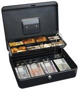 Stalowa kasetka na pieniądze TS.015.CZK.FIX czarny, 9,5 x 31 x 25,5 cm