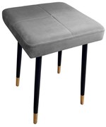 Taboret MAX MG17 szary podstawa czarna/złota