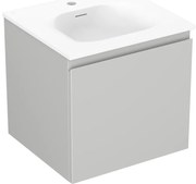 Mexen Orio szafka łazienkowa 50 cm z umywalką Vela, 1 szuflada, szara mat/biała mat - 91A10-05047-1-BF62-W23M01