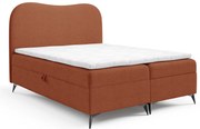 Pomarańczowe tapicerowane łózko kontynentalne  H4-Z02