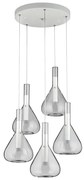 Biała lampa wisząca LED ze szklanym kloszem ø 55 cm Cipera – CINQUE