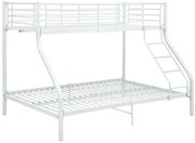 Łóżko piętrowe kolor biały metal 140x200 cm/90x200 cm W7-G89