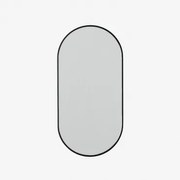 Owalne Lustro Ścienne Z Aluminium 35x70 Cm Elbert Czarna - Sklum