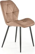 Krzesło tapicerowane K453 VELVET beżowe
