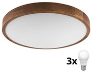 Brilagi - LED sufitowe CARVALHO SLIM 3xE27/60W/230V dąb wiśnia pr. 47 cm