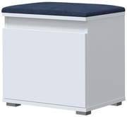 Minimalistyczna szafka na buty biały + granat H6-C19