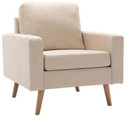 Kremowy tapicerowany fotel wypoczynkowy E7-D14