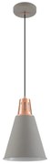Szara lampa wisząca z metalowym kloszem ø 22 cm Gianni – GTV