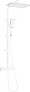 Mexen CQ54 zestaw prysznicowy natynkowy z deszczownicą i baterią termostatyczną, biały/chrom - 772505495-21