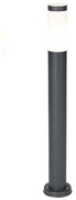 Zewnetrzna Słup ogrodowy antracytowy 80 cm IP44 opal - Rox Nowoczesny Oswietlenie zewnetrzne