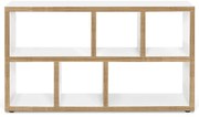 Biało-naturalny regał 150x83 cm Berlin – TemaHome