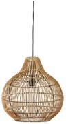 Brązowa lampa sufitowa z rattanowym kloszem ø 40 cm Pacino – Light &amp; Living