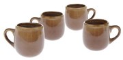 Brązowe ceramiczne kubki na espresso zestaw 4 szt. 100 ml – Dakls