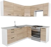 Komplet mebli kuchennych narożnych dąb sonoma D7-S08