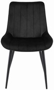 Krzesło SOSA - czarny aksamit / nogi czarne x 1