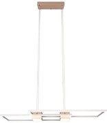 Biało-brązowa lampa wisząca LED ze zdalnym sterowaniem i ściemniaczem Albany – Trio