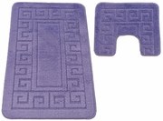 Nowoczesny jasnofioletowy komplet dywaników łazienkowych B9-P89