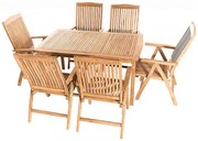 Zestaw ogrodowy z drewna tekowego LAGUNA IV. 1 + 6