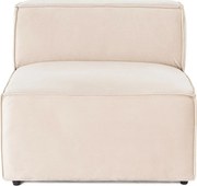 Elegancki fotel 1-osobowy, kremowy len, 83 x 108 x 65 cm | Stelaż ze 100% drewna grabowego, pianka DNS 32, nóżki z tworzywa sztucznego | Idealny do salonu