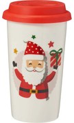 Kubek kamionkowy z pokrywką Santa 400 ml